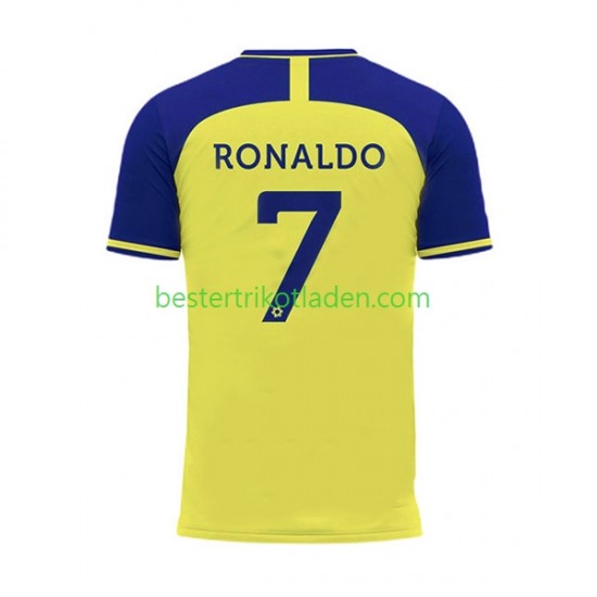 Fußballtrikot Al-Nassr Ronaldo 7 Heim Trikot Home 2022-2023 Kurzarm für Herren