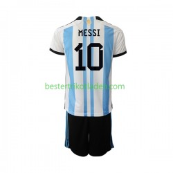 Fußballtrikot Argentinien Messi 10 Heim Trikot Home WM 2022 Kurzarm für Kinder