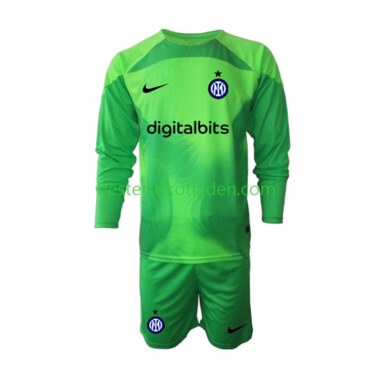 Fußballtrikot Inter Mailand Torwart Ausweich Trikot 3rd 2022-2023 Langarm für Kinder