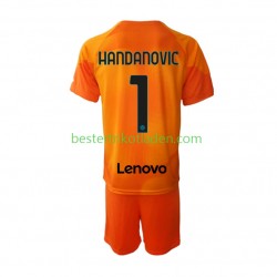 Fußballtrikot Inter Mailand Samir Handanovic 1 Torwart Viertes trikot 2022-2023 Kurzarm für Kinder