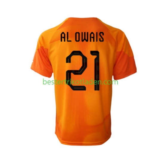 Fußballtrikot Saudi-Arabien Mohammed Al-Owais 21 Torwart Auswärts Trikot Away WM 2022 Kurzarm für Herren