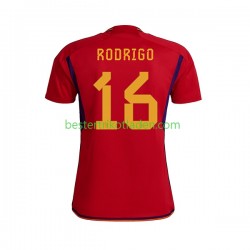 Fußballtrikot Spanien RODRIGO 16 Heim Trikot Home WM 2022 Kurzarm für Herren