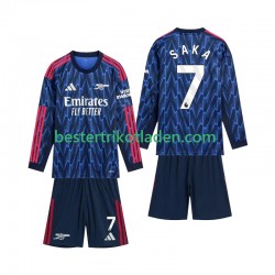 Fußballtrikot Arsenal Saka 7 Auswärts Trikot Away 2025-2026 Langarm für Kinder
