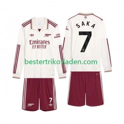 Fußballtrikot Arsenal Saka 7 Ausweich Trikot 3rd 2025-2026 Langarm für Kinder