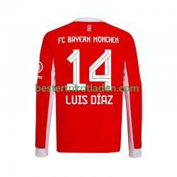 Fußballtrikot FC Bayern München Luis Diaz 14 Heim Trikot Home 2025-2026 Langarm für Herren