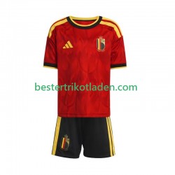Fußballtrikot Belgien Heim Trikot Home WM 2026 Kurzarm für Kinder