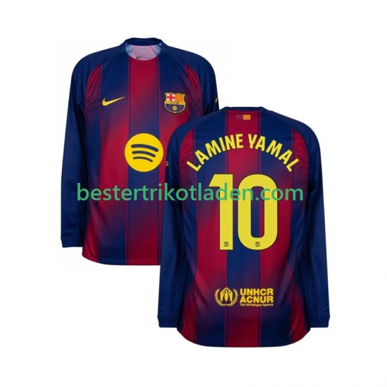 Fußballtrikot FC Barcelona Lamine Yamal 10 Heim Trikot Home 2025-2026 Langarm für Herren