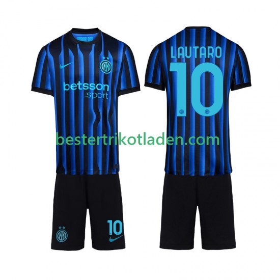 Fußballtrikot Inter Mailand Lautaro Martinez 10 Heim Trikot Home 2025-2026 Kurzarm für Kinder