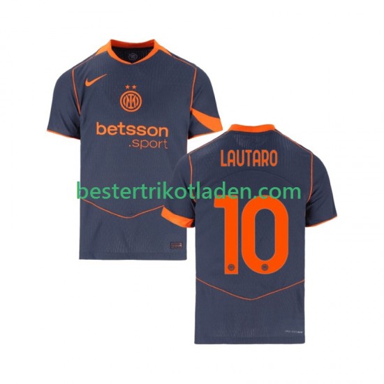 Fußballtrikot Inter Mailand Lautaro Martinez 10 Ausweich Trikot 3rd 2025-2026 Kurzarm für Herren