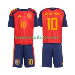 Fußballtrikot Spanien Lamine Yamal 10 Heim Trikot Home WM 2026 Kurzarm für Kinder