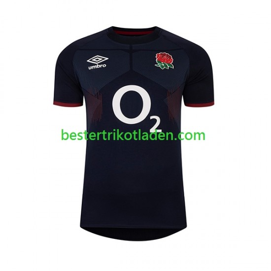 Fußballtrikot England Auswärts Rugby Trikot Away 2024 Kurzarm für Herren
