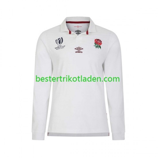 Fußballtrikot England Heim Rugby Trikot Home RWC 2023 Langarm für Herren