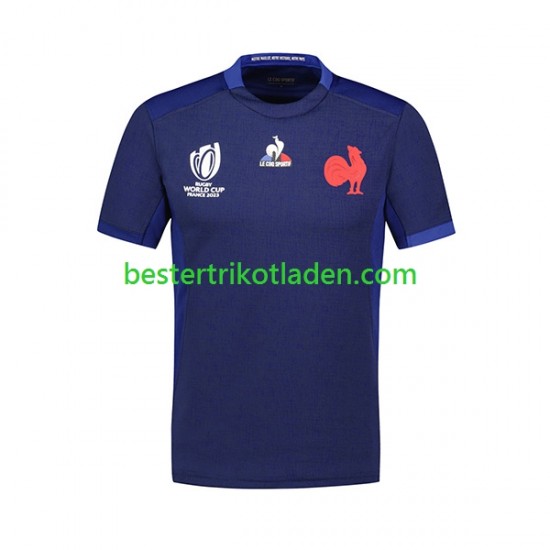 Fußballtrikot Frankreich Heim Rugby Trikot Home RWC 2023 Kurzarm für Herren