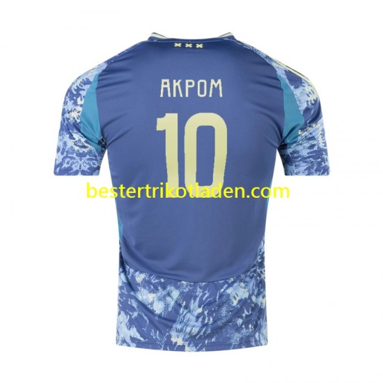 Fußballtrikot Ajax Amsterdam Chuba Akpom 10 Auswärts Trikot Away 2024-2025 Kurzarm für Herren