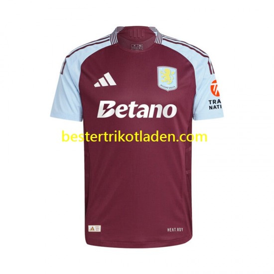 Fußballtrikot Aston Villa Heim Trikot Home 2024-2025 Kurzarm für Herren