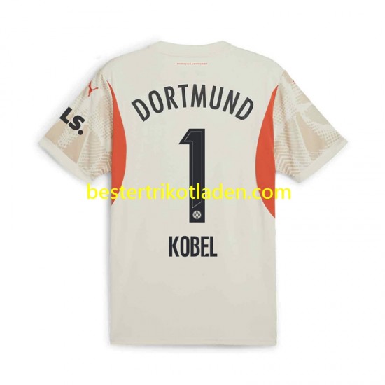 Fußballtrikot Borussia Dortmund Gregor Kobel 1 Torwart Heim Trikot Home 2024-2025 Kurzarm für Herren