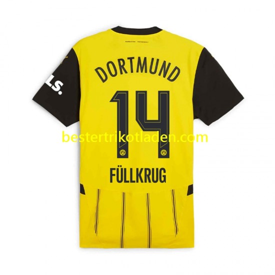 Fußballtrikot Borussia Dortmund Niclas Fullkrug 14 Heim Trikot Home 2024-2025 Kurzarm für Herren