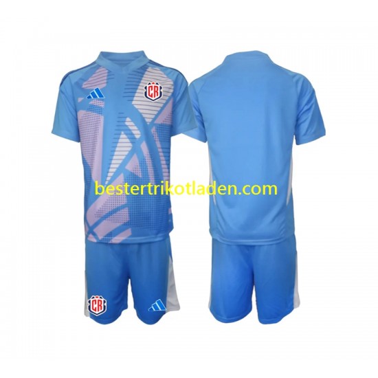 Fußballtrikot Costa Rica Torwart Heim Trikot Home 2024 Kurzarm für Kinder