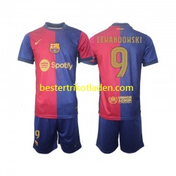 Fußballtrikot FC Barcelona UCL Font Robert Lewandowski 9 Heim Trikot Home 2024-2025 Kurzarm für Kinder