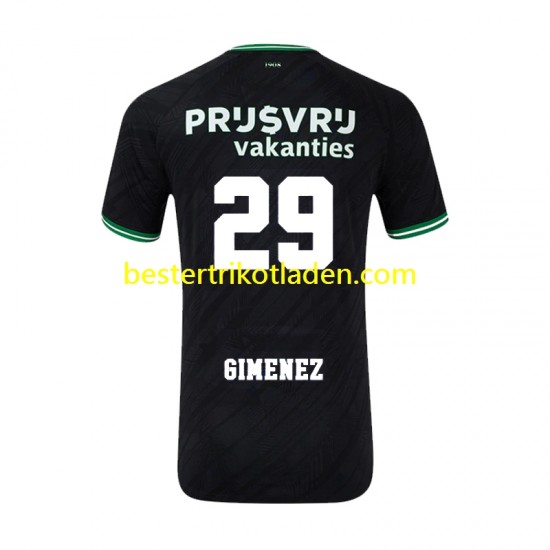 Fußballtrikot Feyenoord Rotterdam Santiago Gimenez 29 Auswärts Trikot Away 2024-2025 Kurzarm für Herren