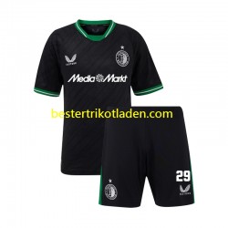 Fußballtrikot Feyenoord Rotterdam Santiago Gimenez 29 Auswärts Trikot Away 2024-2025 Kurzarm für Kinder