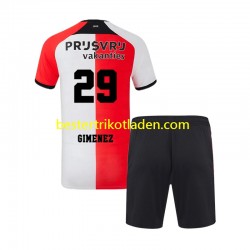 Fußballtrikot Feyenoord Rotterdam Santiago Gimenez 29 Heim Trikot Home 2024-2025 Kurzarm für Kinder