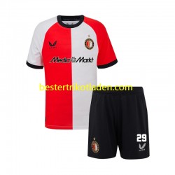 Fußballtrikot Feyenoord Rotterdam Santiago Gimenez 29 Heim Trikot Home 2024-2025 Kurzarm für Kinder