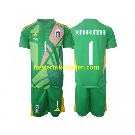 Fußballtrikot Italien Donnarumma 1 Torwart Auswärts Trikot Away Euro 2024 Kurzarm für Kinder