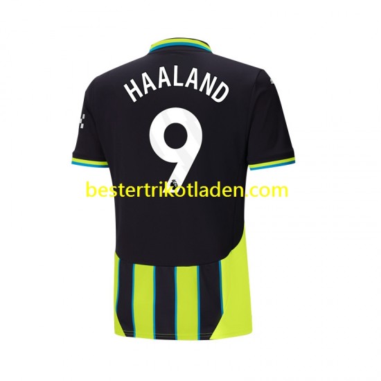 Fußballtrikot Manchester City Haaland 9 Auswärts Trikot Away 2024-2025 Kurzarm für Herren