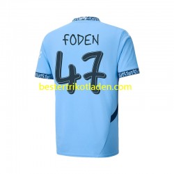 Fußballtrikot Manchester City UCL Font FODEN 47 Heim Trikot Home 2024-2025 Kurzarm für Herren