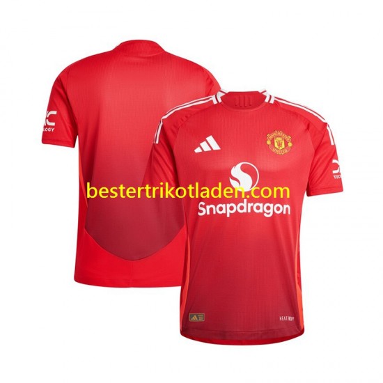 Fußballtrikot Manchester United Heim Trikot Home 2024-2025 Kurzarm für Herren