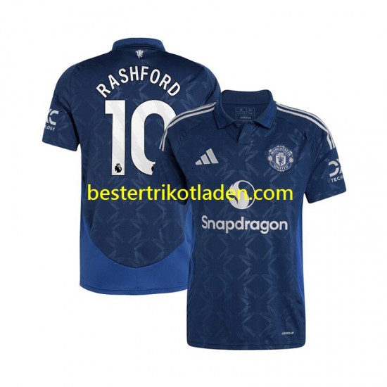 Fußballtrikot Manchester United Marcus Rashford 10 Auswärts Trikot Away 2024-2025 Kurzarm für Herren