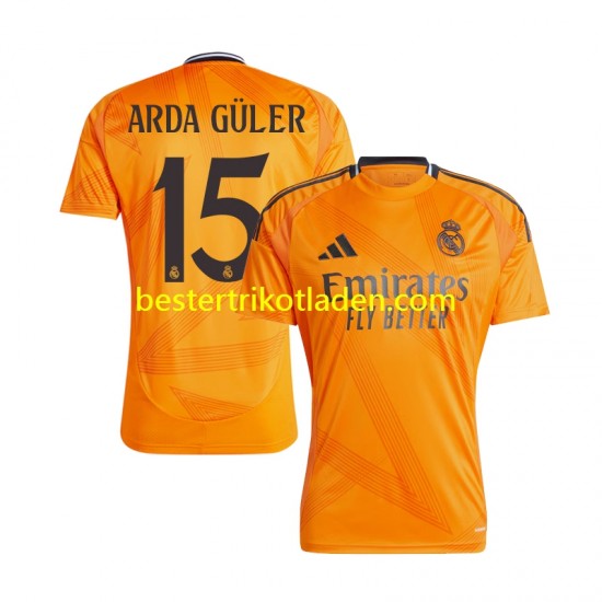 Fußballtrikot Real Madrid Arda Guler 15 Auswärts Trikot Away 2024-2025 Kurzarm für Herren