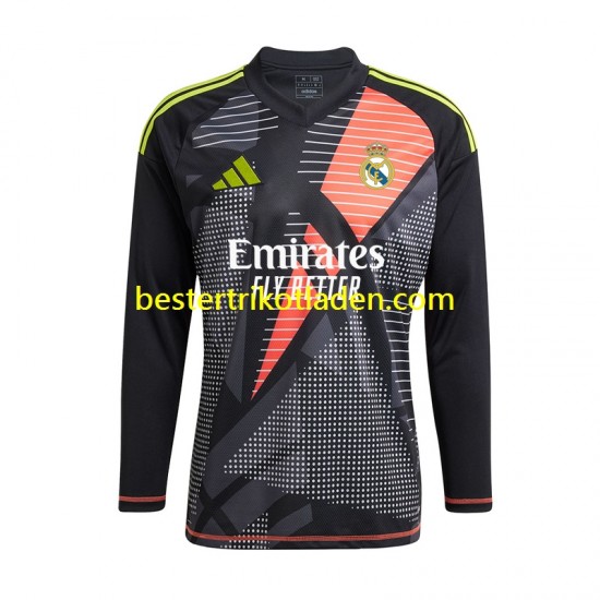 Fußballtrikot Real Madrid Torwart Auswärts Trikot Away 2024-2025 Langarm für Herren
