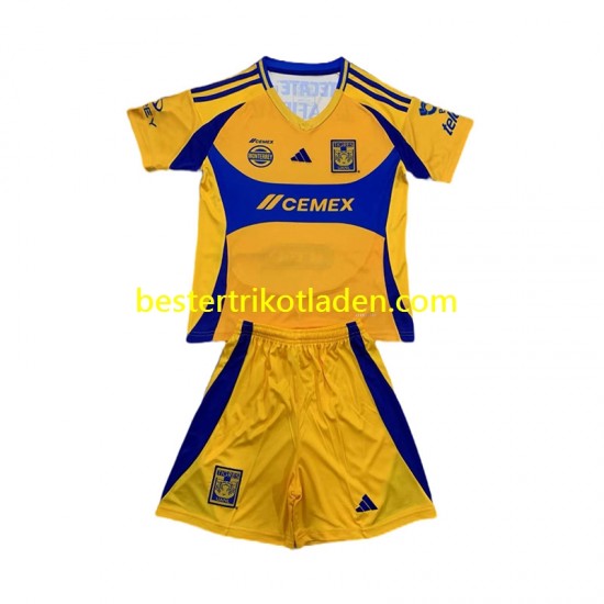 Fußballtrikot UANL Tigres Heim Trikot Home 2024-2025 Kurzarm für Kinder