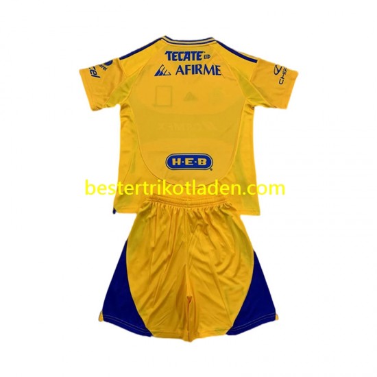 Fußballtrikot UANL Tigres Heim Trikot Home 2024-2025 Kurzarm für Kinder