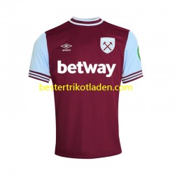 Fußballtrikot West Ham United Heim Trikot Home 2024-2025 Kurzarm für Herren