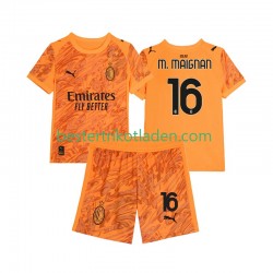 Fußballtrikot AC Mailand Mike Maignan 16 Torwart Ausweich Trikot 3rd 2025-2026 Kurzarm für Kinder
