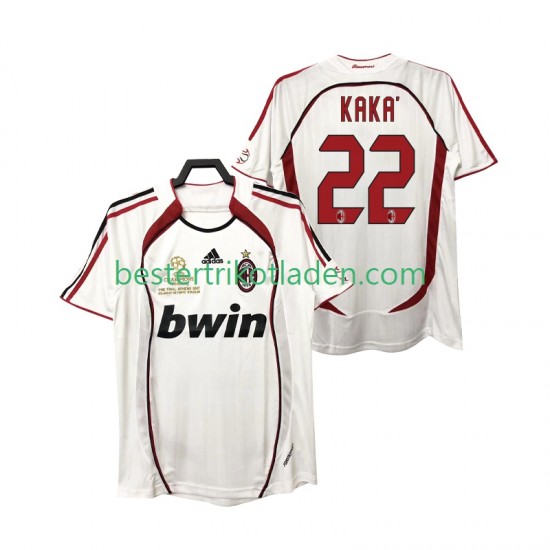 Fußballtrikot AC Mailand KAKA 22 2007 Retro Auswärts Trikot Away 2006 Kurzarm für Herren