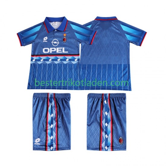 Fußballtrikot AC Mailand 1995 1996 Retro Auswärts Trikot Away Kurzarm für Kinder