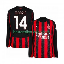 Fußballtrikot AC Mailand Modrić Luca 14 Heim Trikot Home 2025-2026 Langarm für Herren
