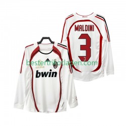Fußballtrikot AC Mailand MALDINI 3 2007 Retro Auswärts Trikot Away 2006 Langarm für Herren
