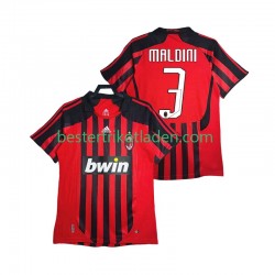 Fußballtrikot AC Mailand MALDINI 3 2007 Retro Heim Trikot Home 2008 Kurzarm für Herren