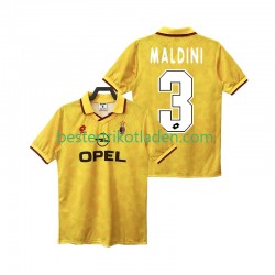 Fußballtrikot AC Mailand MALDINI 3 1995 1996 Retro Ausweich Trikot 3rd Kurzarm für Herren