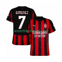 Fußballtrikot AC Mailand Santiago Gimenez 7 Heim Trikot Home 2025-2026 Kurzarm für Herren