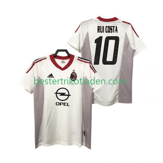 Fußballtrikot AC Mailand rui costa 10 2005 Retro Auswärts Trikot Away 2004 Kurzarm für Herren