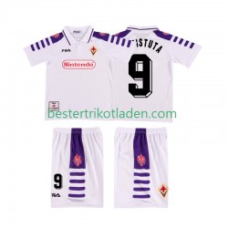 Fußballtrikot AC Florenz BASTUTA 9 1998 Retro Auswärts Trikot Away 1999 Kurzarm für Kinder