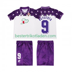 Fußballtrikot AC Florenz BATISTUTA 9 1992 1993 Retro Auswärts Trikot Away Kurzarm für Kinder