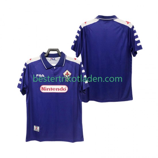 Fußballtrikot AC Florenz 1998 Retro Heim Trikot Home 1999 Kurzarm für Herren
