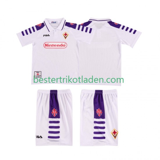 Fußballtrikot AC Florenz 1998 Retro Auswärts Trikot Away 1999 Kurzarm für Kinder